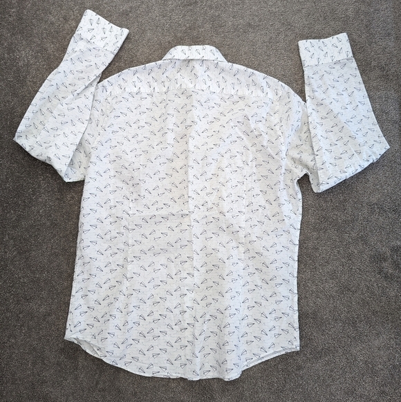 MURANO liquid luxury slim fit button down shirt men's Large - Picture 8 of 9